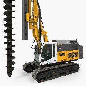 3D Drill Machine Bauer RG16T Working Position model